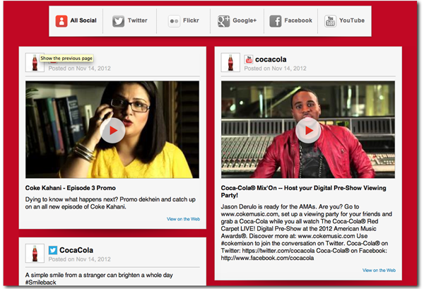 Coke Social Media Integration