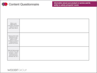 Inbound Marketing Content Questionnaire