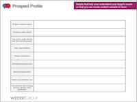 Inbound Marketing Prospect Profile Template