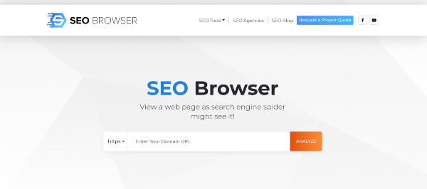 SEO Browser tool for improving website performance