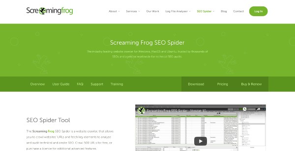 Screaming Frog SEO Spider tool