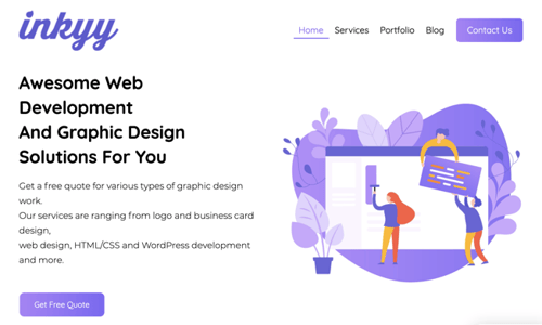 Inkyy trendy web design 