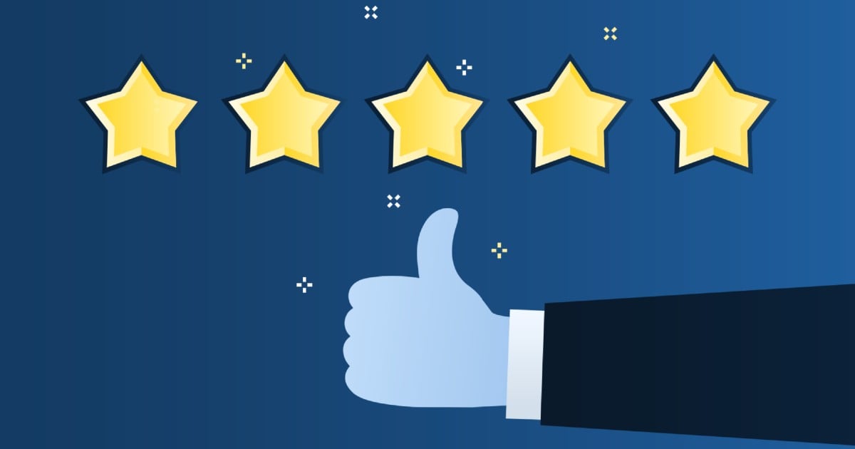 five star review of b2b company