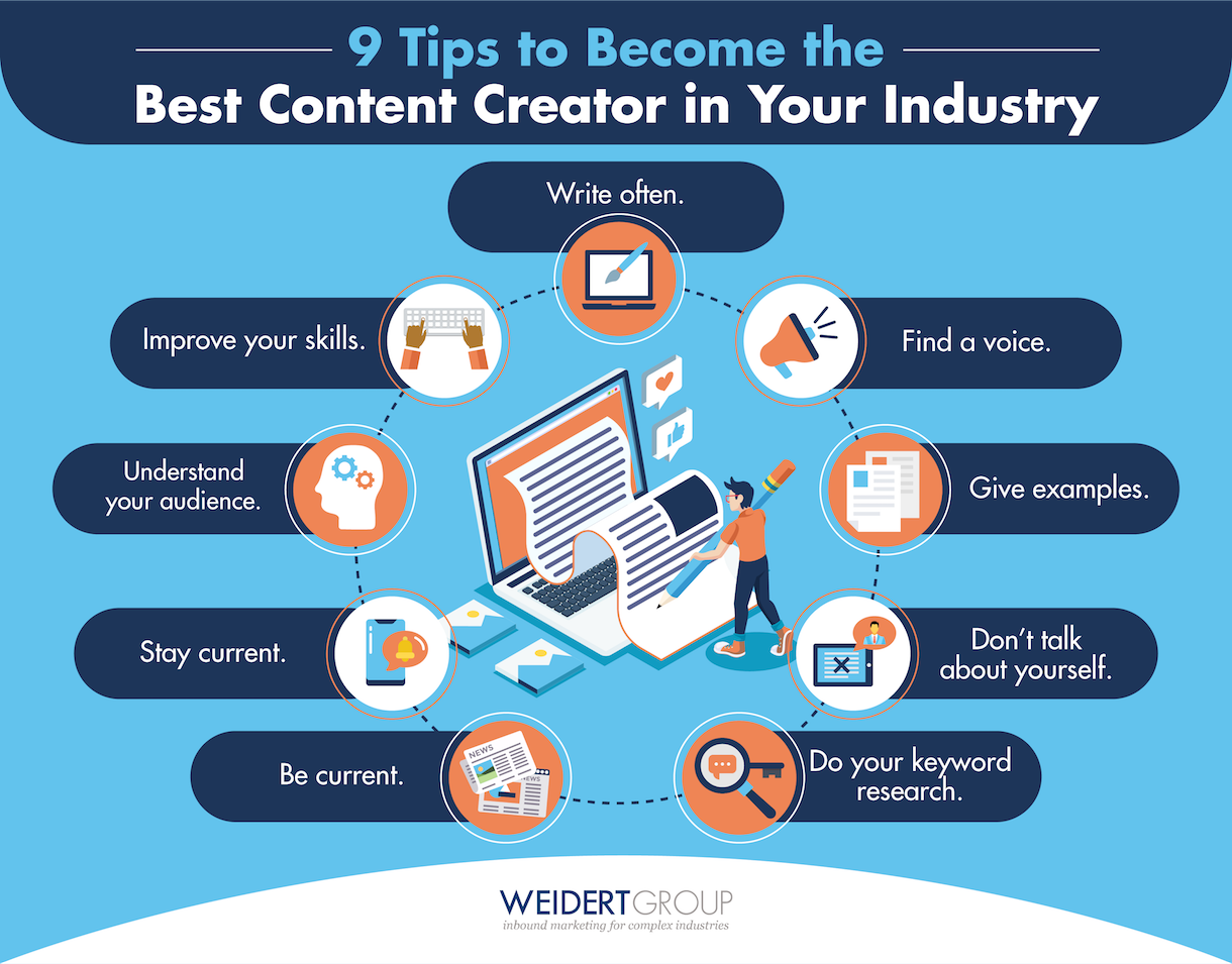 9 Tips to the Best Content Creator in Your Industry