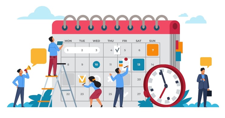 Keyword research-driven blog calendar