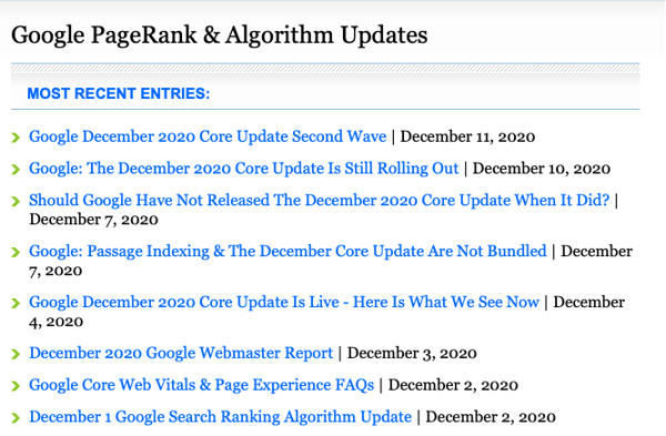 Google Algorithm Updates