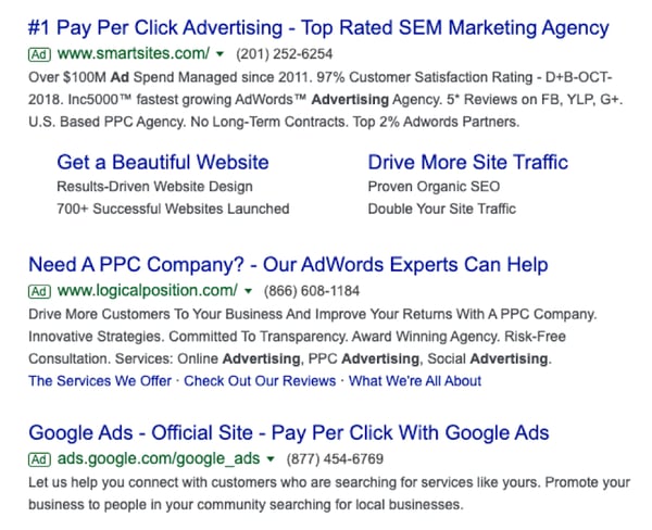 Google ad sample