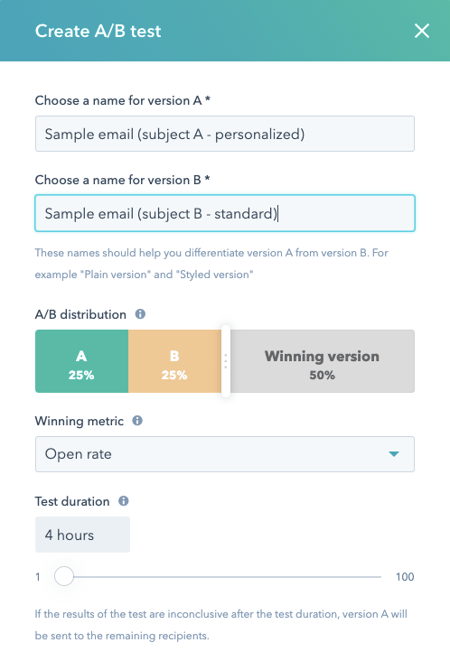 AB-testing-criteria-in-HubSpot-email-editor