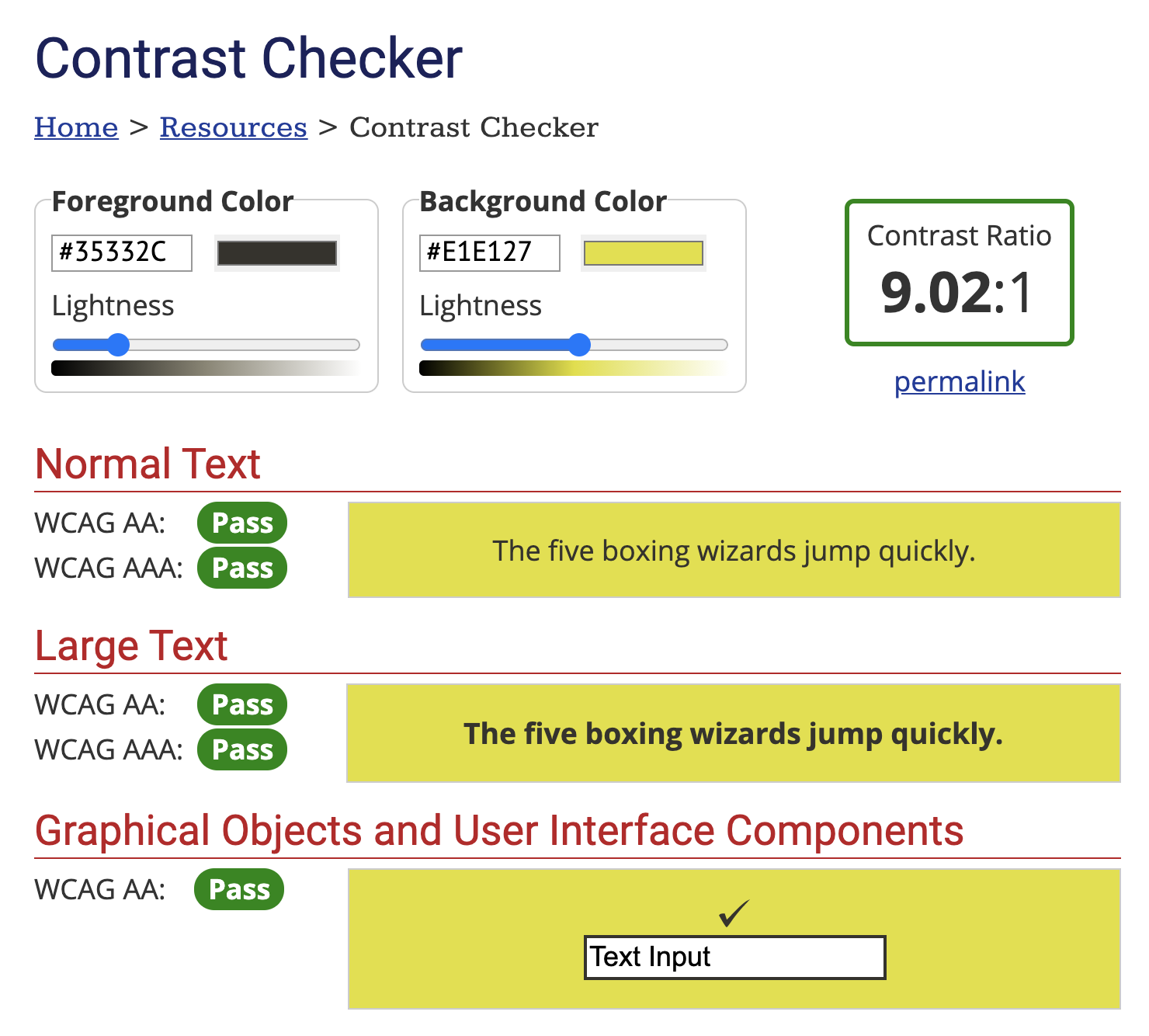 Color Contrast Checker for website accessibility