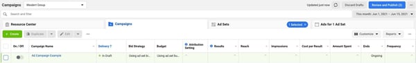 Facebook-Ads-Manager-campaigns-page