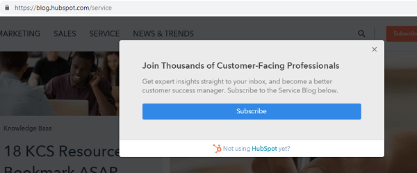 HubSpot-dynamic-popup-screenshot