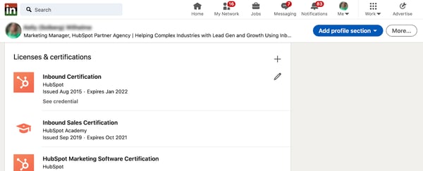 display-hubspot-certifications-on-your-linkedin-profile