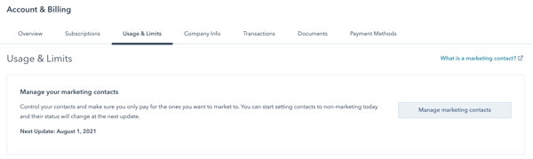 hubspot-marketing-contacts-account-&-billing-admin