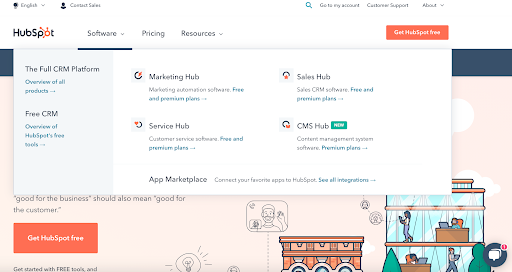 HubSpot-CRM-marketing-sales-service-and-CMS-software