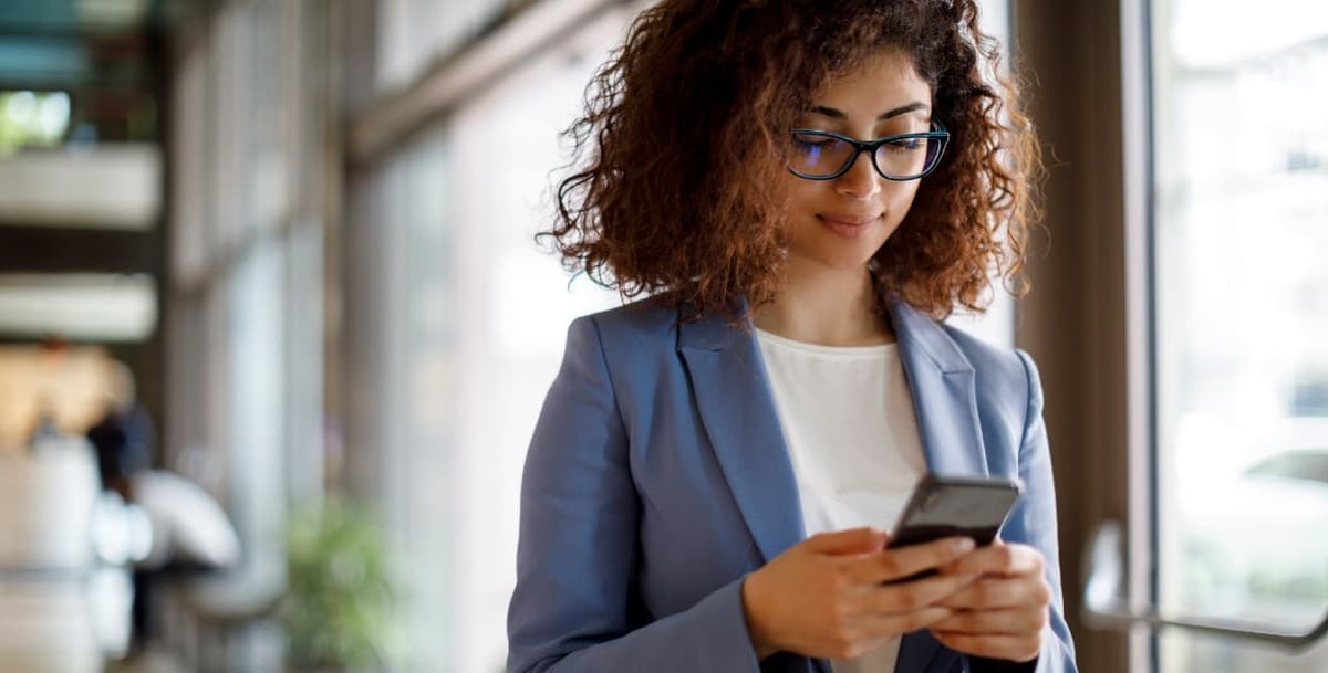 Business Woman Using Smartphone