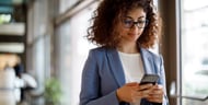 Business Woman Using Smartphone