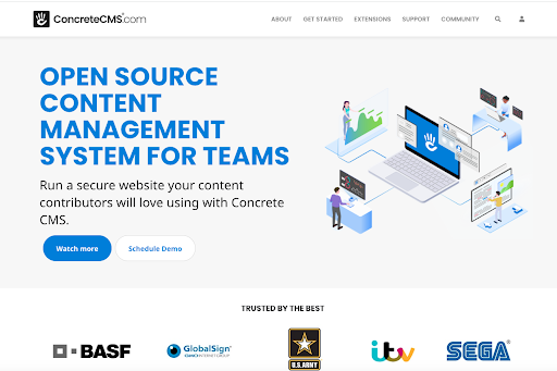 ConcreteCMS is an open-source website platform