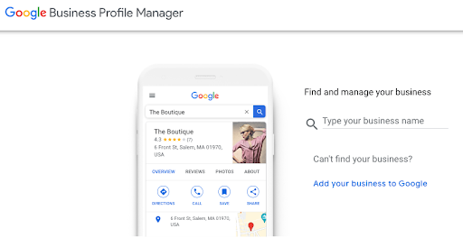 google business profile manager sign up