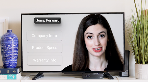 Interactive video example with jump forward buttons
