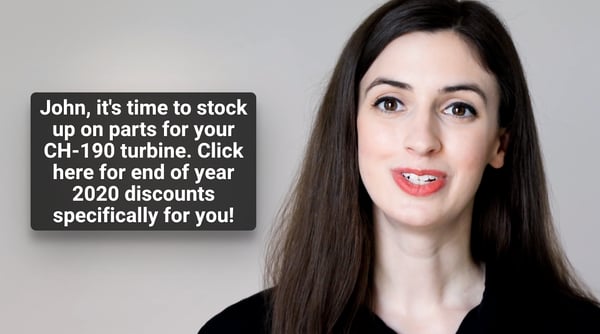 Personalized video CTA call out example