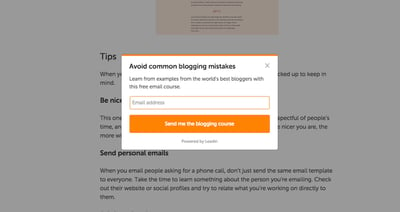 HubSpot Leadin Popup Example