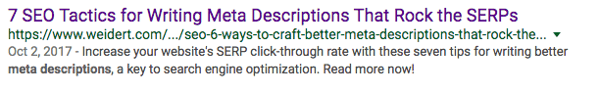 meta descriptions