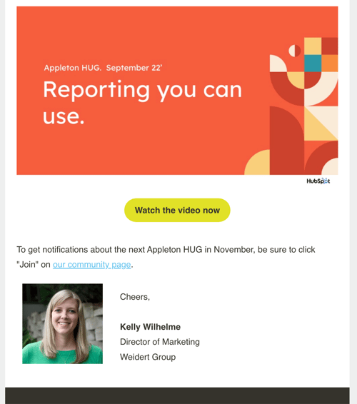 example video embedded in an email