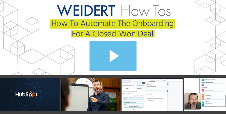 hubspot tutorial how to automate onboarding for a closed-won deal
